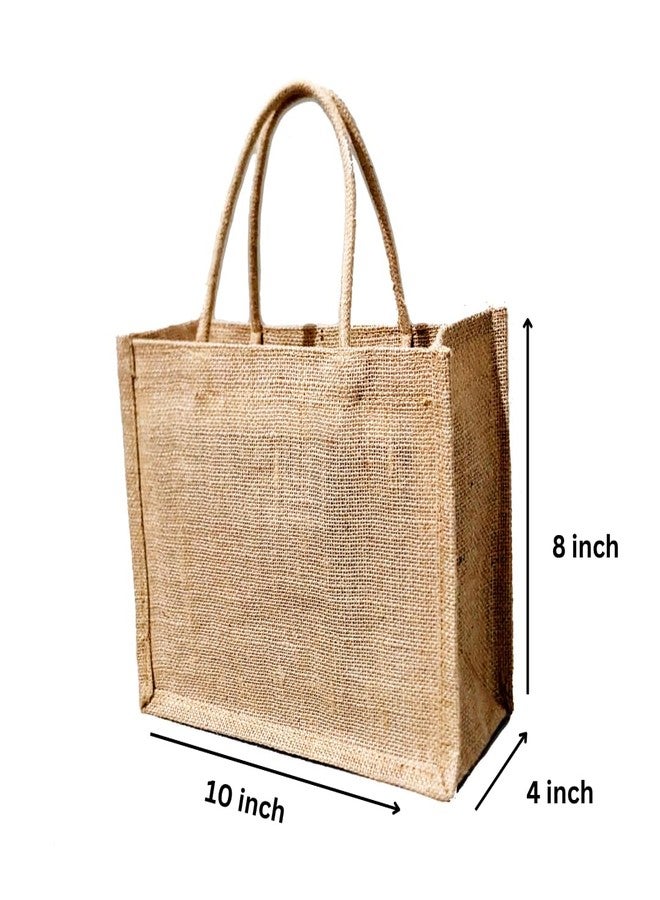 Handmakers Diwali Return Gift Jute Bags 8X10 Inch Pack of 6 - Image 3
